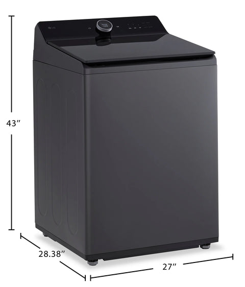 LG 6.3 Cu. Ft. Smart Top-Load High-Efficiency Washer - Black Steel - WT8600CB