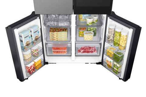 Samsung 36" 22.5 Cu. Ft. Bespoke Counter-Depth 4-Door Flex™ with AI Family Hub+™ Refrigerator - Stainless Steel - RF23DB9900QDAC