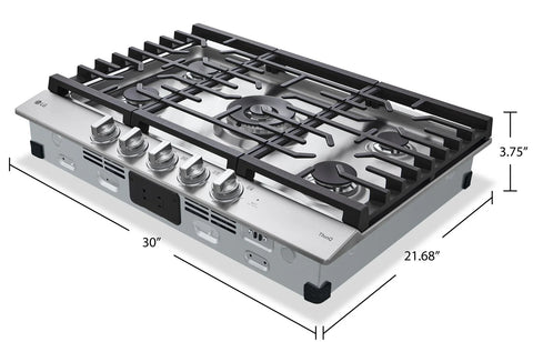 LG 30" 5-Element Gas Cooktop - Smudge Proof Stainless Steel - CBGJ3027S