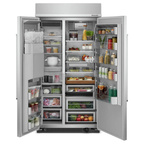 KitchenAid 42" 25 Cu. Ft. Side-by-Side Refrigerator - Stainless Steel - KBSD702MSS