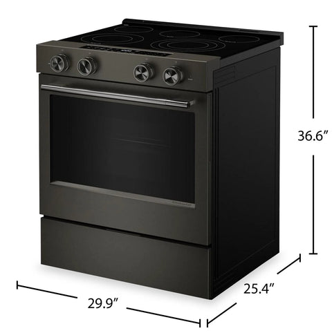 KitchenAid 30" 5.3 Cu. Ft. Electric Range – Black Ore - YKSES530SBE