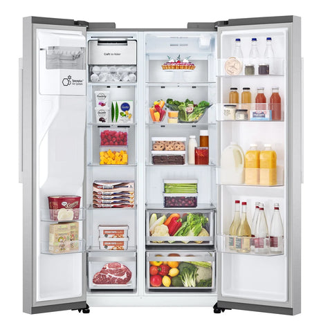 LG 36" 27 Cu. Ft Side by Side Refrigerator - Fingerprint Resistant Stainless Steel - LL27T3530S