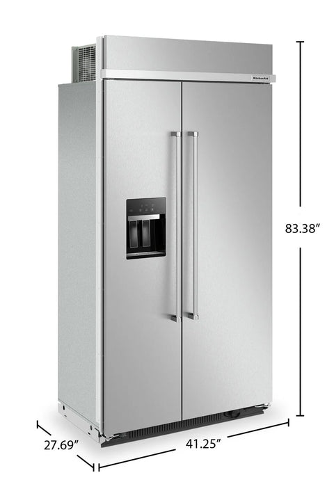 KitchenAid 42" 25 Cu. Ft. Side-by-Side Refrigerator - Stainless Steel - KBSD702MSS