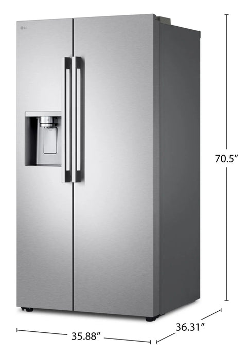 LG 36" 27 Cu. Ft Side by Side Refrigerator - Fingerprint Resistant Stainless Steel - LL27T3530S