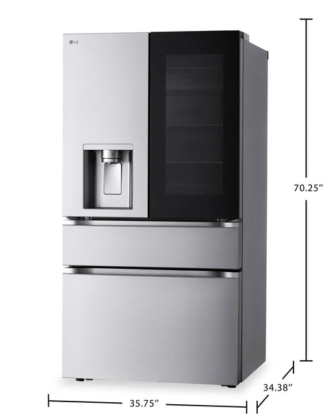 LG 36" 29 Cu. Ft. InstaView® Door-in-Door® Standard-Depth MAX™ Refrigerator with MyColor™ - LF29S8365S