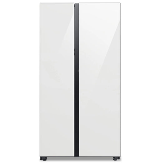 Samsung 36" 22.6 Cu. Ft. Side-by-Side with Beverage Centre Refrigerator - White Glass - RS23CB760012AA