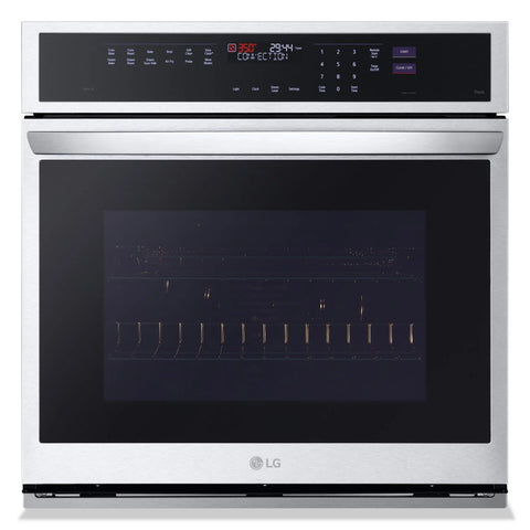 LG 30" 4.7 Cu. Ft. Electric Wall Oven with Fan Convection - Smudge Proof Stainless Steel - WSEP4727F