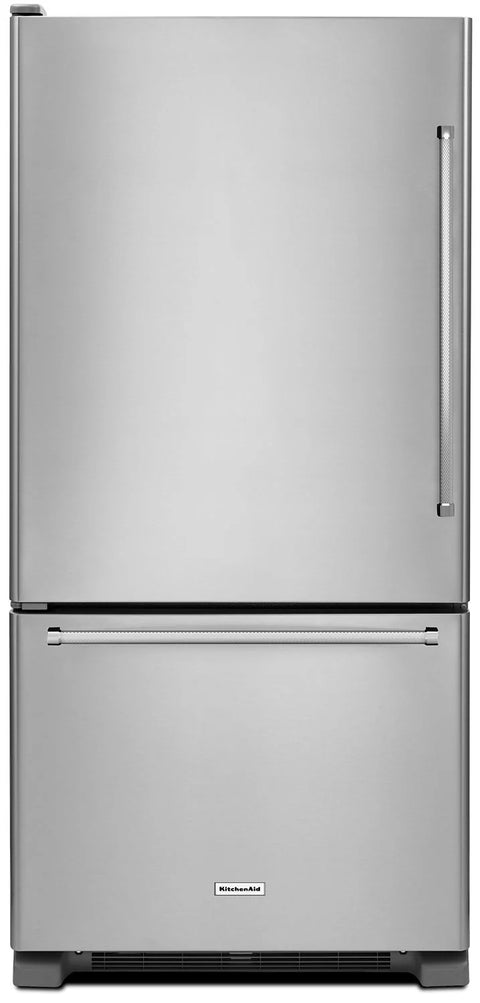 KitchenAid 22 Cu. Ft. Left Door Swing Bottom-Mount Refrigerator - Stainless Steel