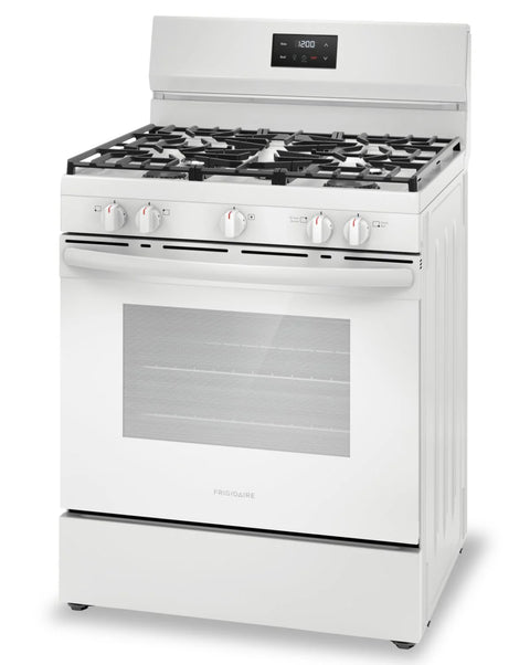 Frigidaire 5.1 Cu. Ft. Gas Range With Quick Boil and Five Burner Cooktop - White - FCRG3052BW