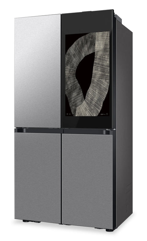 Samsung 36" 22.5 Cu. Ft. Bespoke Counter-Depth 4-Door Flex™ with AI Family Hub+™ Refrigerator - Stainless Steel - RF23DB9900QDAC