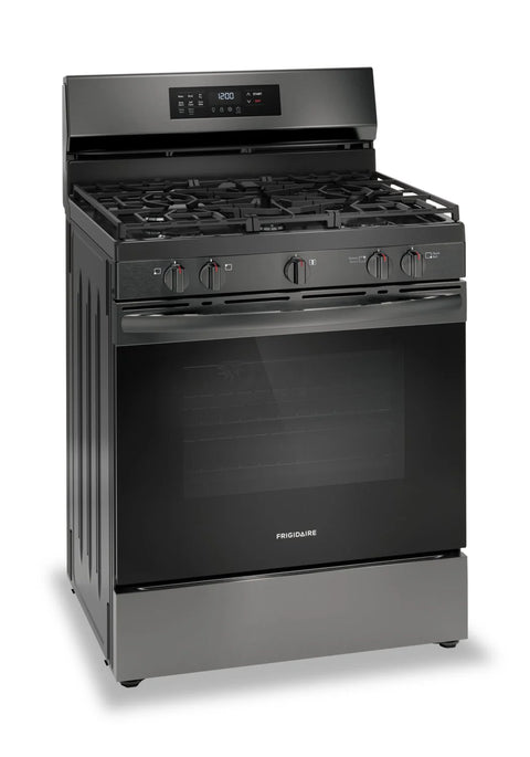 Frigidaire 5.1 Cu. Ft. Gas Range With Air Fry and Convection Bake - Black Stainless Steel - FCRG3083…