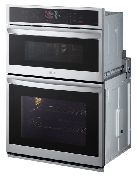 LG 30" 6.4 Cu. Ft. Electric Combination Wall Oven with Fan Convection - Smudge Proof Stainless Steel - WCEP6423F