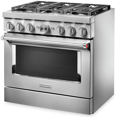 KitchenAid 5.1 Cu. Ft. Smart Gas Range with Self-Clean - Stainless Steel - KFGC506JSS