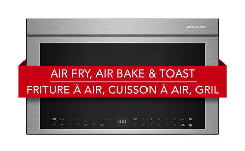 KitchenAid Multifunction Smart Flush Mount Over-the-Range Microwave Oven - Stainless Steel - YKMMF730PPS