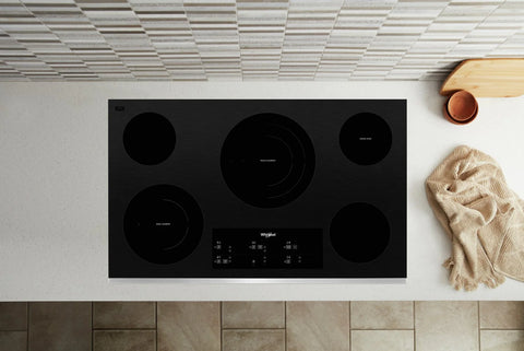 Whirlpool 36" 5-Element Electric Cooktop - Stainless Steel - WCE97US6KS