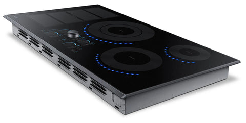 Samsung 36" 5-Element Smart Induction Cooktop with Flex Zone & Virtual Flame Technology™ - Black Stainless Steel - NZ36K7880UG/AA