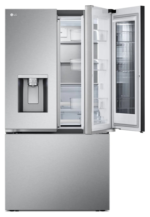 LG 36" 31 Cu. Ft. French-Door Standard-Depth MAX™ Refrigerator - Smudge Proof Stainless Steel - LRYKS3106S