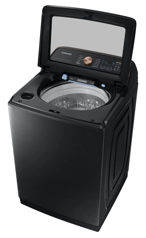 Samsung 6.2 Cu. Ft. Top-Load High-Efficiency Washer - Black Stainless Steel - WA54CG7550AVA4