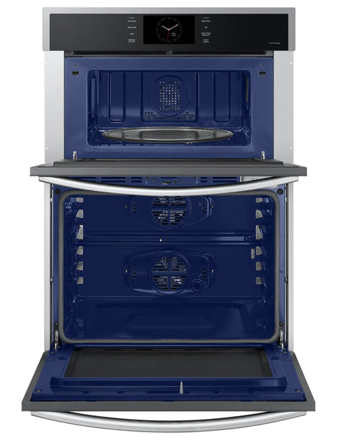 Samsung 30" 7 Cu. Ft. Electric Micowave Combination Wall Oven with Steam Cook - Stainless Steel - NQ70CG600DSRAA