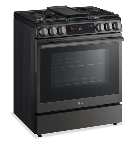 LG 6.3 Cu Ft. Smart Gas Slide-In Range with Air Fry – Black Stainless Steel - LSGL6335Z