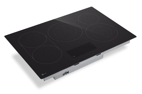 LG 30" 5-Element Electric Cooktop with UltraHeat™ 3.2kW Element - Black - CBEW3017BE