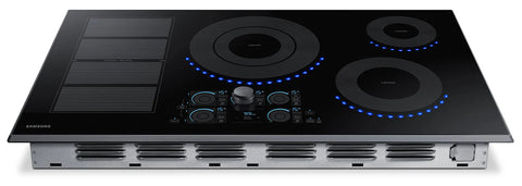 Samsung 36" 5-Element Smart Induction Cooktop with Flex Zone & Virtual Flame Technology™ - Black Stainless Steel - NZ36K7880UG/AA