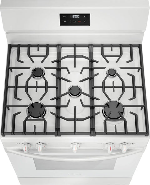 Frigidaire 5.1 Cu. Ft. Gas Range With Quick Boil and Five Burner Cooktop - White - FCRG3052BW