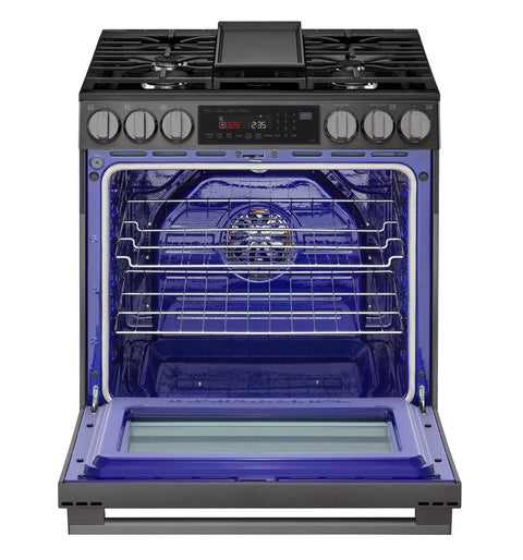 LG 6.3 Cu Ft. Smart Gas Slide-In Range with Air Fry – Black Stainless Steel - LSGL6335Z