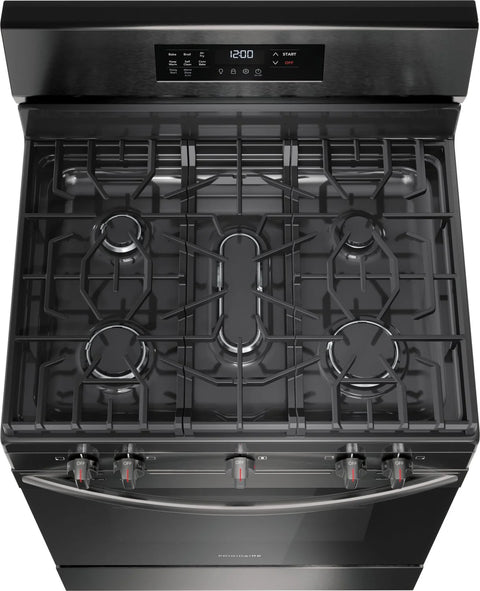 Frigidaire 5.1 Cu. Ft. Gas Range With Air Fry and Convection Bake - Black Stainless Steel - FCRG3083…