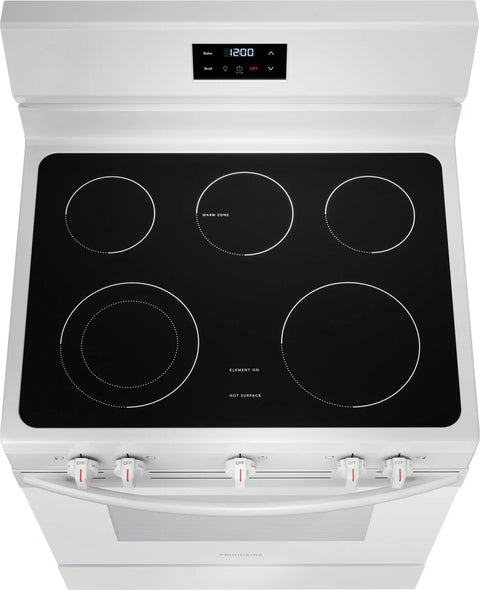 Frigidaire 5.3 Cu. Ft. Electric Range With Quick Boil Element and Five-Element Cooktop - White - FCRE305CBW