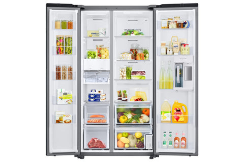 Samsung 36" 22.6 Cu. Ft. Side-by-Side with Beverage Centre Refrigerator - White Glass - RS23CB760012AA