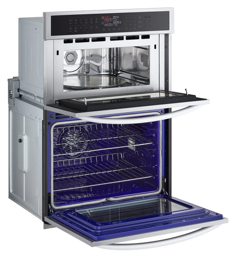 LG 30" 6.4 Cu. Ft. Electric Combination Wall Oven with Fan Convection - Smudge Proof Stainless Steel - WCEP6423F