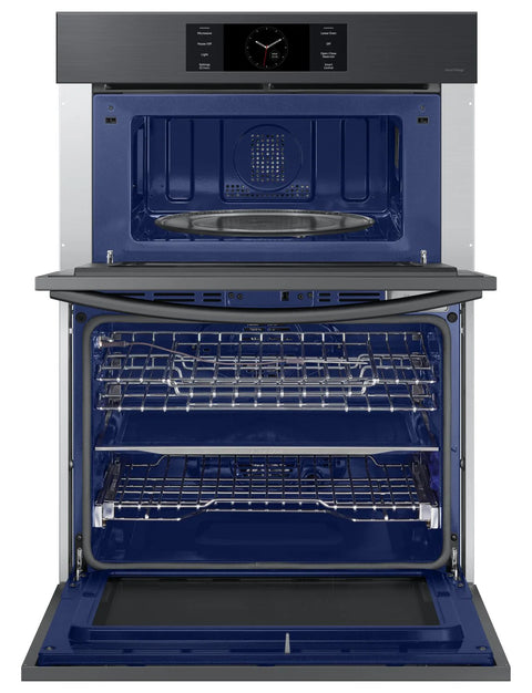 Samsung 30" 7 Cu. Ft. Electric Micowave Combination Wall Oven - Matte Black Steel - NQ70CG700DMTAA