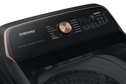 Samsung 6.2 Cu. Ft. Top-Load High-Efficiency Washer - Black Stainless Steel - WA54CG7550AVA4