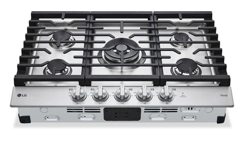 LG 30" 5-Element Gas Cooktop - Smudge Proof Stainless Steel - CBGJ3027S