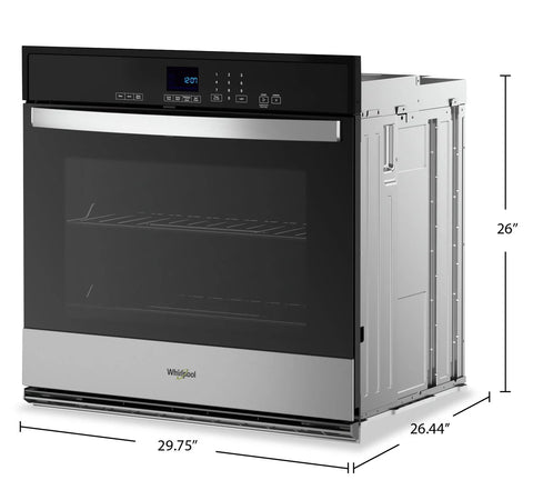 Whirlpool 30" 5 Cu. Ft. Electric Single Wall Oven - Stainless Steel - WOES3030LS