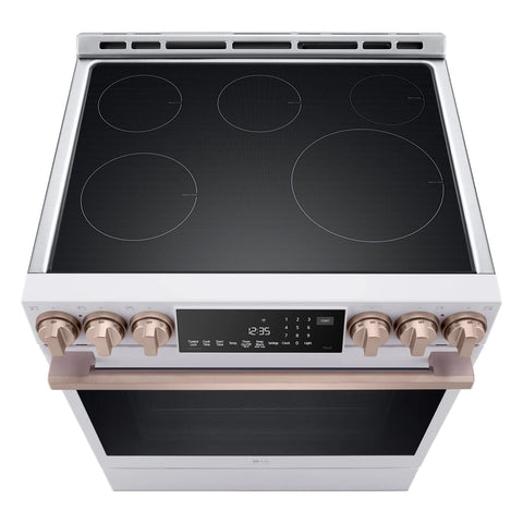 LG Studio 6.3 Cu. Ft. InstaView® Induction Range with Air Fry and Air Sous Vide - Essence White - LSIS6338NE