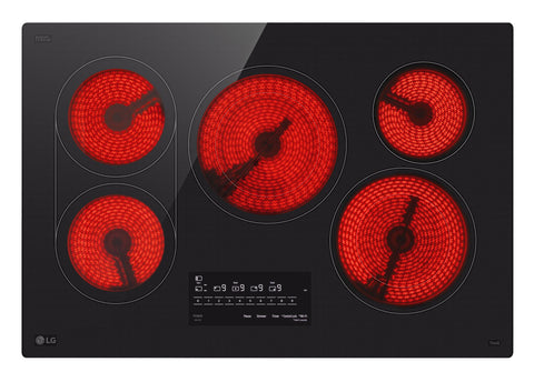 LG 30" 5-Element Electric Cooktop with UltraHeat™ 3.2kW Element - Black - CBEW3017BE