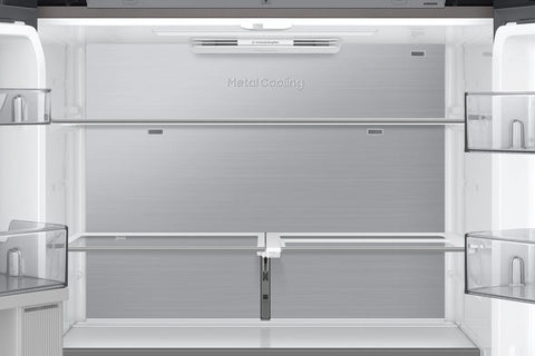 Samsung 36" 22.5 Cu. Ft. Bespoke Counter-Depth 4-Door Flex™ with AI Family Hub+™ Refrigerator - Stainless Steel - RF23DB9900QDAC