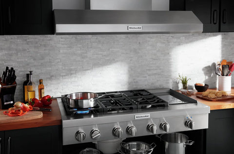 KitchenAid 48" 6-Element Gas Cooktop - Stainless Steel - KCGC558JSS