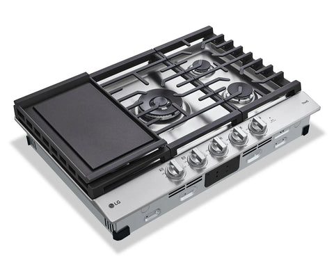 LG 30" 5-Element Gas Cooktop - Smudge Proof Stainless Steel - CBGJ3027S