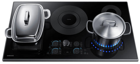 Samsung 36" 5-Element Smart Induction Cooktop with Flex Zone & Virtual Flame Technology™ - Black Stainless Steel - NZ36K7880UG/AA