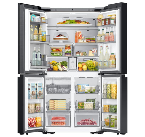 Samsung 36" 22.5 Cu. Ft. Bespoke Counter-Depth 4-Door Flex™ with AI Family Hub+™ Refrigerator - Stainless Steel - RF23DB9900QDAC