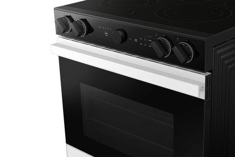 Samsung 6.3 Cu. Ft. Smart Electric Slide In Range with Oven Camera - White Glass - NSE6DB870012AC
