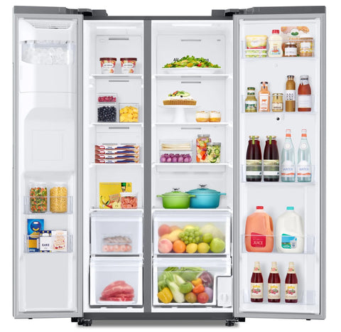 Samsung 36" 21.5 Cu. Ft. Side-by-Side with Family Hub Refrigerator - Stainless Steel - RS22T5561SR/AC
