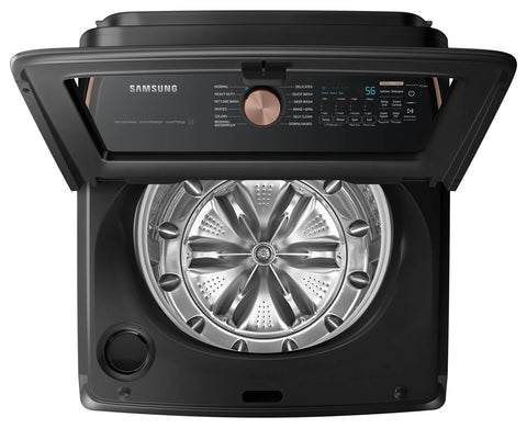 Samsung 6.2 Cu. Ft. Top-Load High-Efficiency Washer - Black Stainless Steel - WA54CG7550AVA4