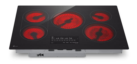 LG 30" 5-Element Electric Cooktop with UltraHeat™ 3.2kW Element - Black - CBEW3017BE