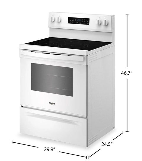 Whirlpool 5.3 Cu. Ft. Electric Range with Air Cooking – White - YWFES5730SW