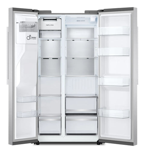 LG 36" 27 Cu. Ft Side by Side Refrigerator - Fingerprint Resistant Stainless Steel - LL27T3530S