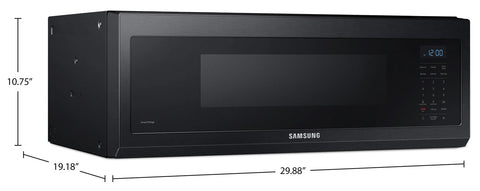 Samsung 1.1 Cu. Ft. Over-the-Range Microwave with 400 CFM - Matte Black Stainless Steel - ME11F7510MT/AC